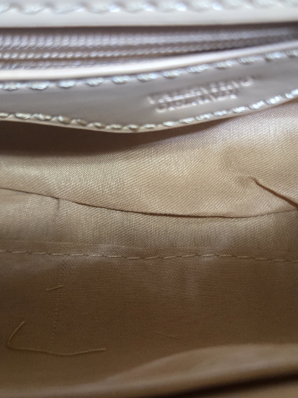 Valentino Orlandi Quilted Patent Vegan Leather Shoulder Bag in Nude - Picture 7 of 12